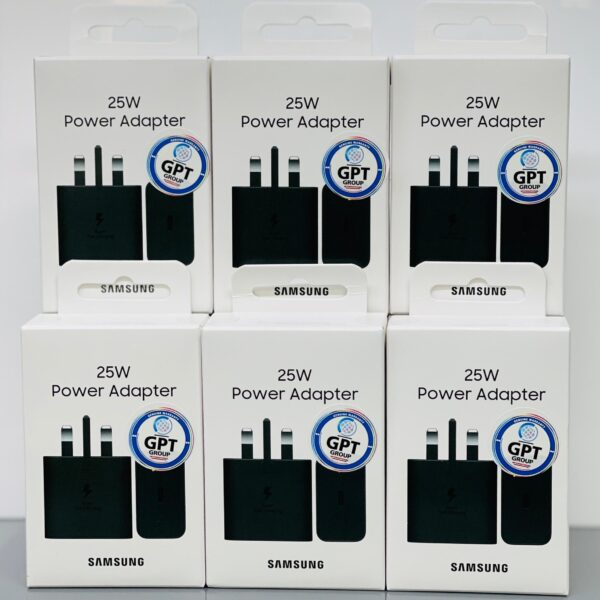 Samsung 25W USB-C PD Fast Charging Adapter – 2-Pin/3-Pin Wall Charger, Black (Made in Vietnam)