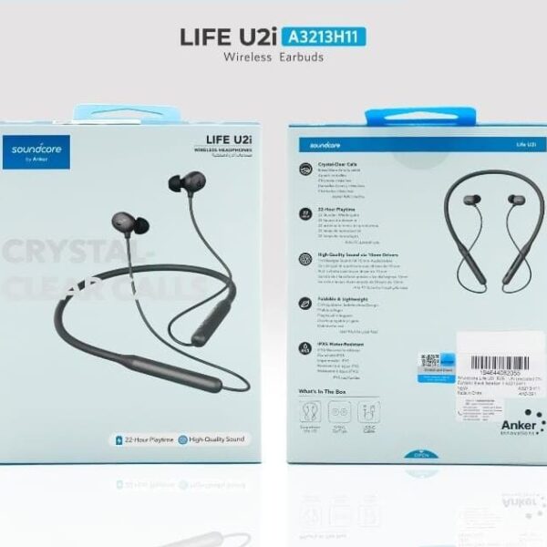 Anker Soundcore Life U2i Bluetooth Neckband Earphones – Deep Bass, Clear Calls & Long Battery Life