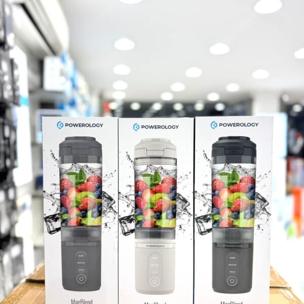 Powerology MagBlend Portable Blender – 470mL, USB Rechargeable, Smoothie & Juice Maker