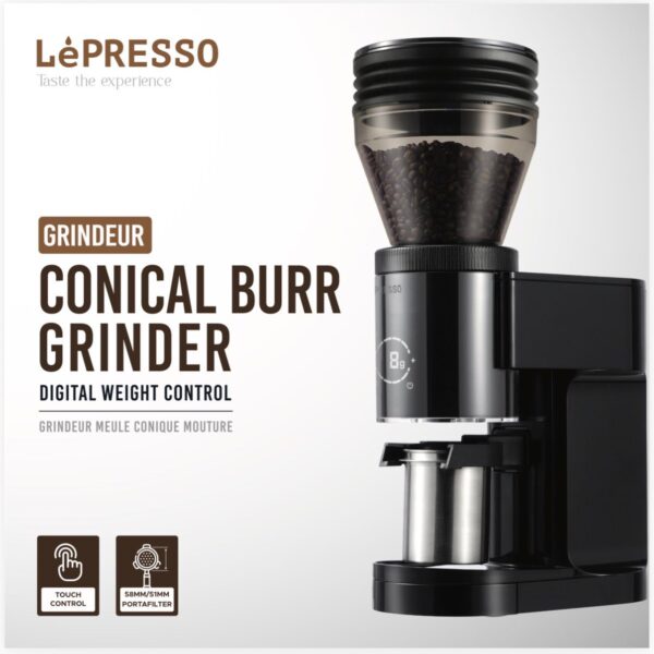 LePresso Conical Burr Grinder LPCFFM0028 – 31 Grind Settings, High-Precision Coffee Grinder – Price In Oman