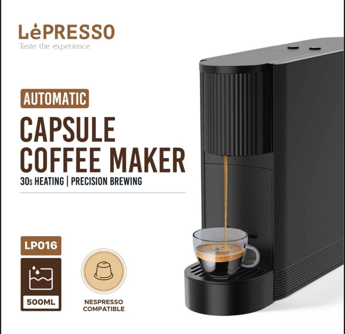 Nespresso Machine Automatic LePresso Automatic Capsule Coffee Maker LPCFFM0016 – Nespresso ...