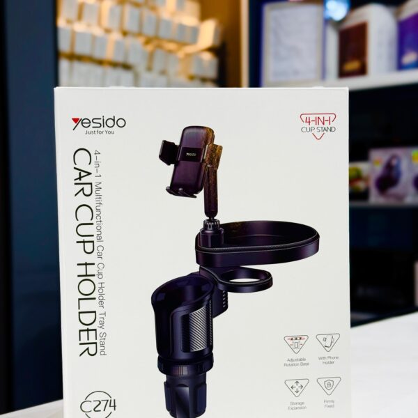 Go-Des GD-HD766 Cup Mount Car Phone Holder – Universal Adjustable Cup Holder Stand