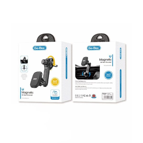 Go-Des GD-HD310 Magnetic Air Vent Car Phone Holder – Strong Magnet, 360° Rotation